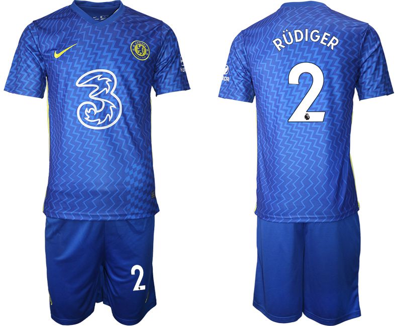 Men 2021-2022 Club Chelsea FC home blue #2 Nike Soccer Jersey->chelsea jersey->Soccer Club Jersey